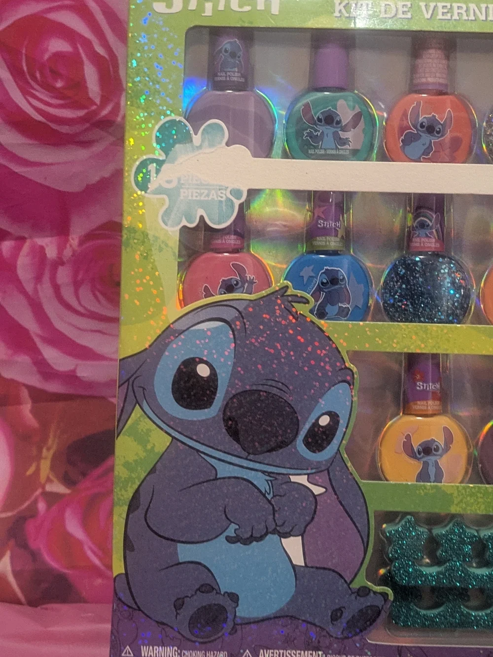 Disney Stitch Kids Nail Polish Set - Purple & Multicolor